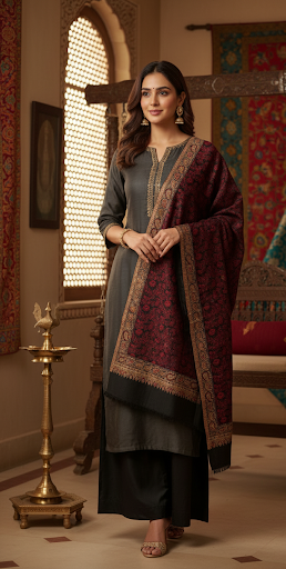 Dual-Tone Pure Shawl Stole