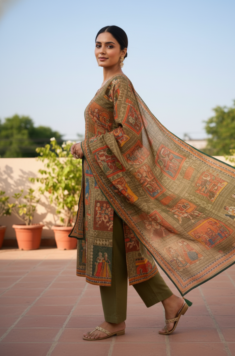 Artistic Printed Linen Set