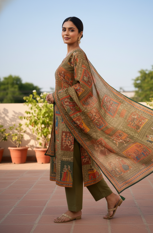 Artistic Printed Linen Set